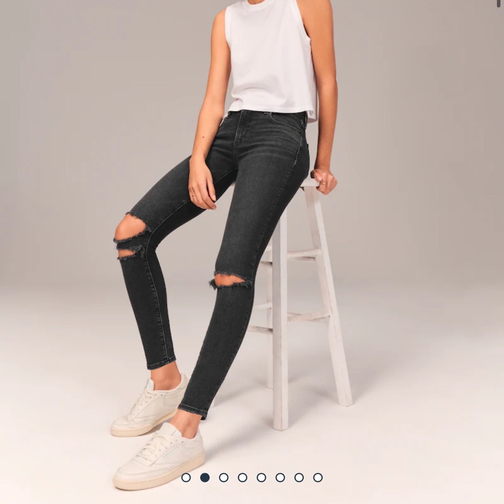 Abercrombie black ankle jeans
